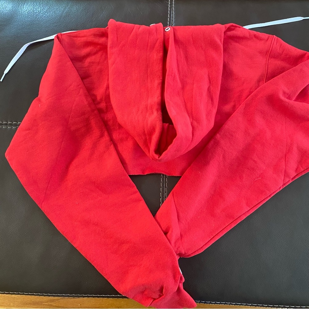 Fairfield University Custom Red Cropped Hoodie - image 3